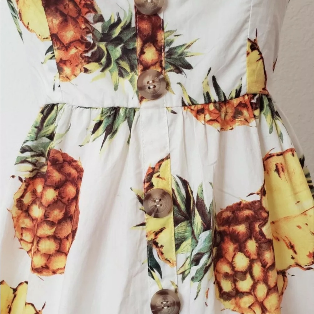 Anthropology size s pineapple tropical dress - Picture 3 of 12